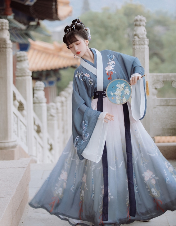 【凤来仙】汉韵阁芙蓉原创汉服女魏晋风交领齐...