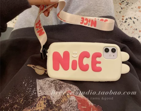 nice可爱挂绳适用iphone12pro...