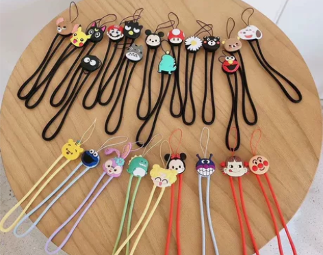 日韩系卡通手机手腕带挂绳 硅胶款 8块一条...