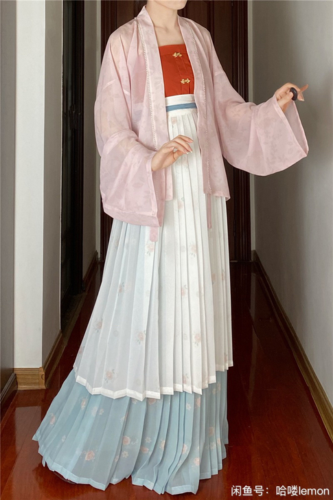 杉梅原创汉服女【桑田】宋制直袖衫改良吊带一...