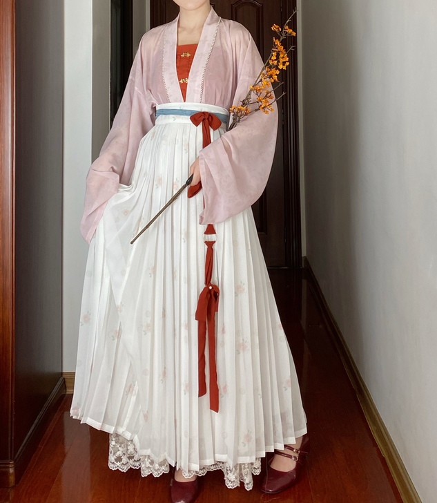 杉梅原创汉服女【桑田】宋制直袖衫改良吊带一...