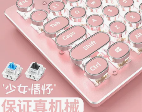 【闲置】前行者牧马人蒸汽朋克机械键盘无线女...