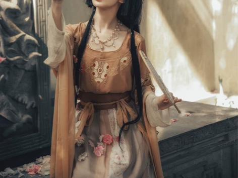 【出】都城南庄汉服梵歌引袒领 上襦两件套m...