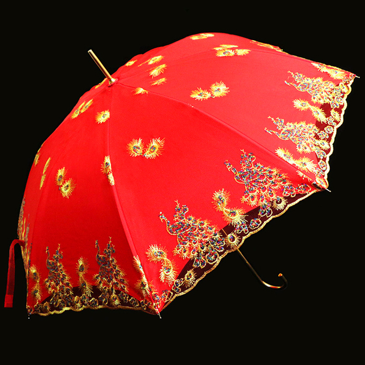 大红色雨伞结婚伞创意新娘用的伞婚庆婚礼喜庆...