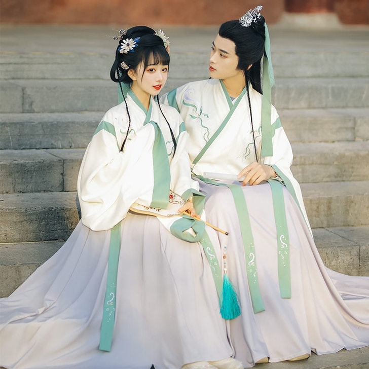 汉服男女学生cp情侣演出服剧本杀中国风晋制...