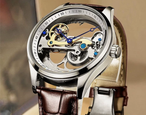 AILANG新款抖音全自动镂空机械表男韩版...