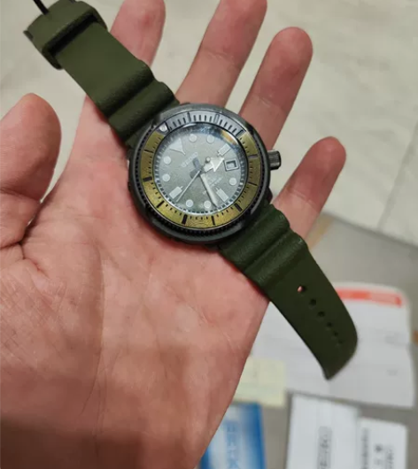 SEIKO精工绿罐头手表男PROSPEX太...