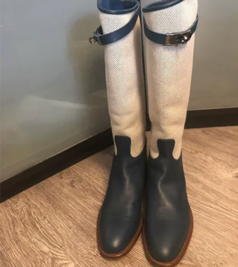 全新闲置爱马仕经典长筒靴高筒靴38.5码原...