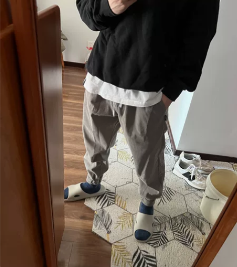 灰色束腿休闲裤,运动裤。 全新没穿过,图片...