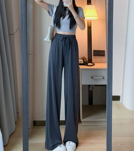 ?【狂暑季价】铜氨丝阔腿裤女夏季薄款高腰垂...
