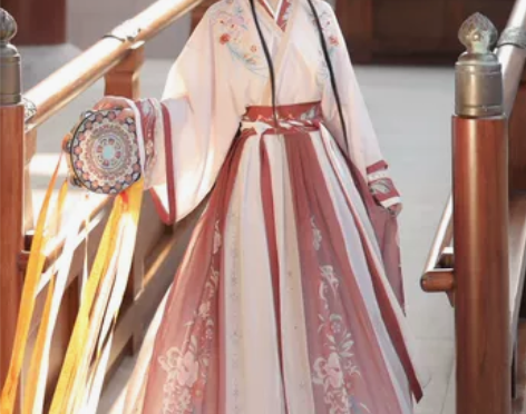 原创正品花间翎魏晋制绣花汉服女中国风交领齐...