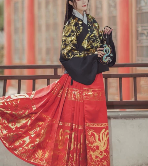 如梦霓裳灵狐出山汉服女装袄裙明制交领短袄九...