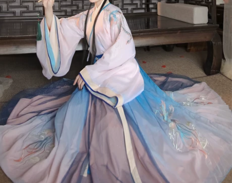 凤羽汉服女齐腰襦裙交领正品原创中国风古装仙...