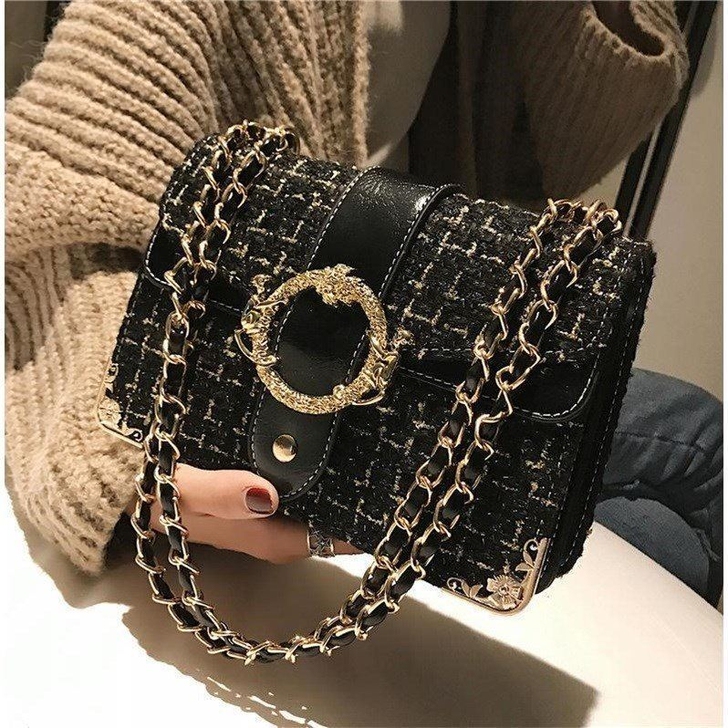 新款潮韩版ins小包包女百搭秋冬女包时尚链...