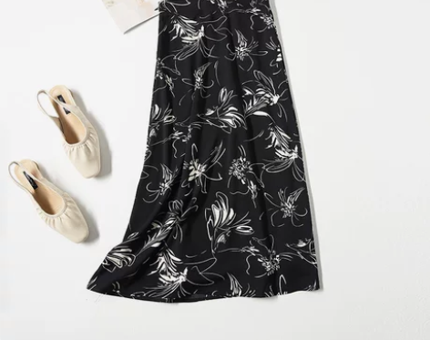 ?雪纺碎花半身裙女夏季2020新款高腰显瘦...