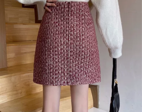 名媛气质小香风   半身裙  秋冬高腰显瘦...