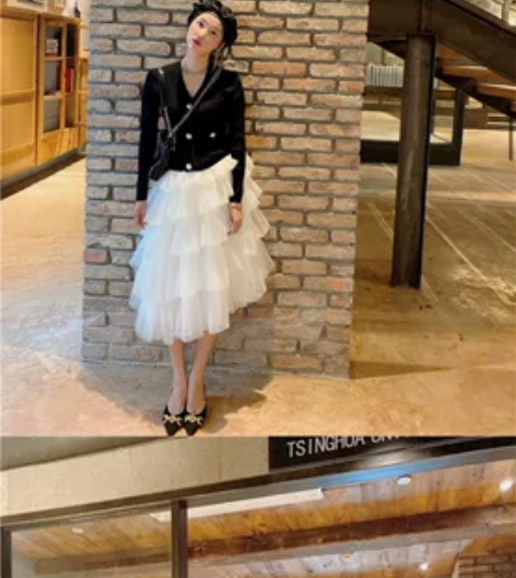 网纱蛋糕裙半身裙蓬蓬裙，就穿了一次，不适合...