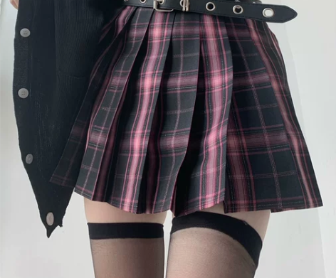 日系女装日系小辣猫哥哥家原创正版黑粉格jk...