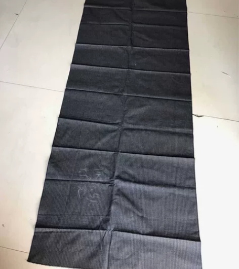 八九十年代老棉布条纹布料面料一条，灰色条纹...