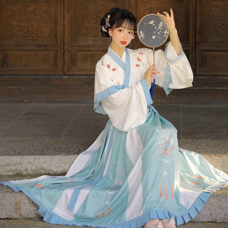 倚梦阁原创春知意汉服女夏季中国风正品晋制齐...