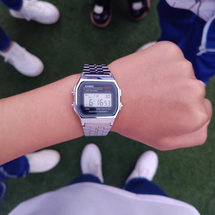 CASIO卡西欧手表潮流复古 男女小方块情...