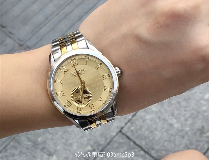 罗西尼18K金机械表 罗西尼6519全自动...