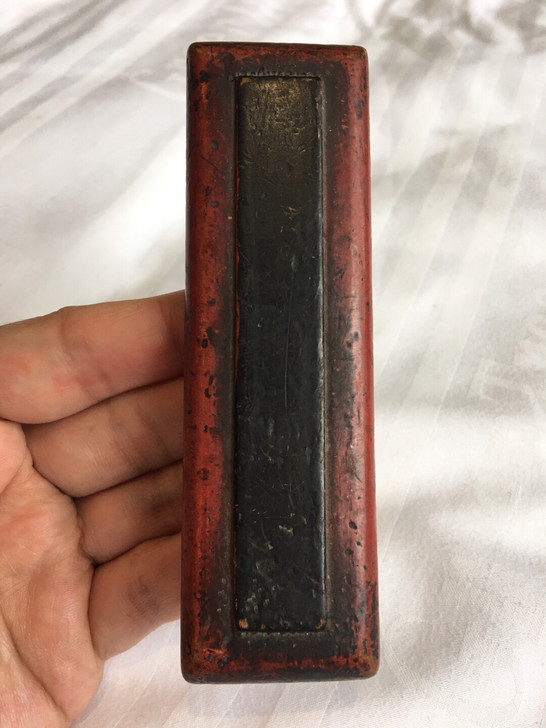 清代木质上大漆文房纸镇