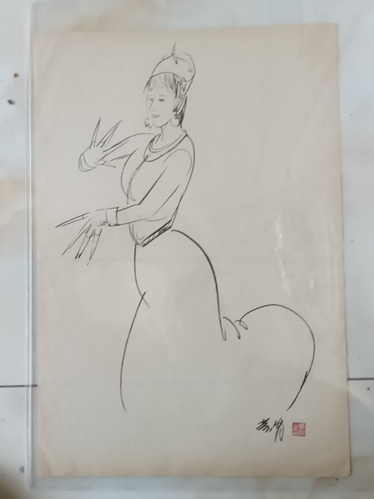黄胄,毛笔画,49##amp;times;...