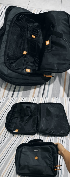 联想手提电脑包，测试放两个15.6的游戏本...