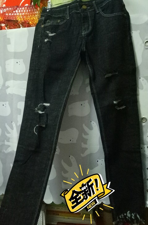 全新牛仔裤没有吊牌吊牌,适合体重100斤以...