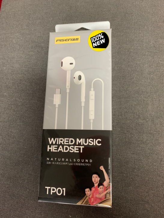 正版品胜半入耳式立体声Type-C有线耳机...