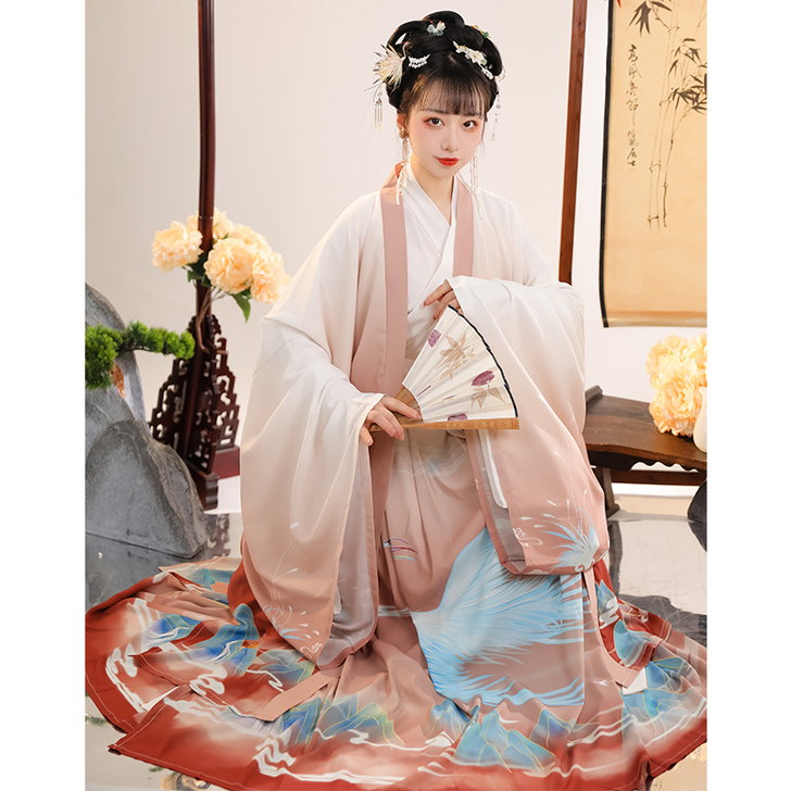 凤凰曲 汉服 女正品原创魏晋风齐腰襦裙晋制...