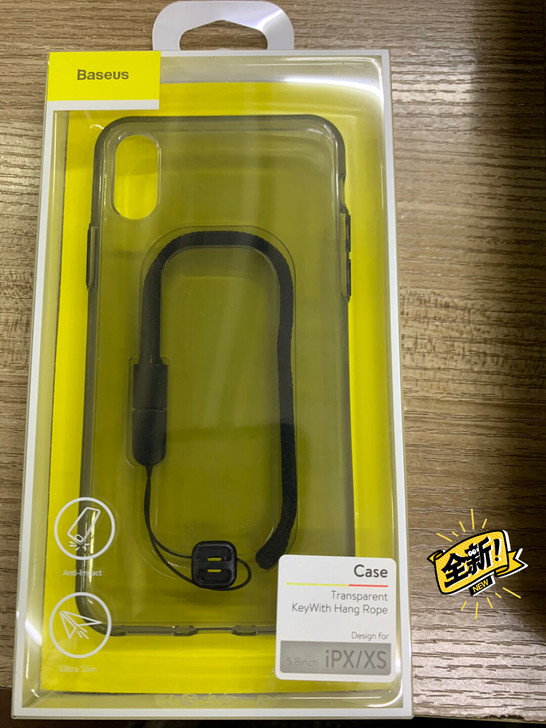 倍思全新 透黑软壳 带挂绳 苹果X XS通用