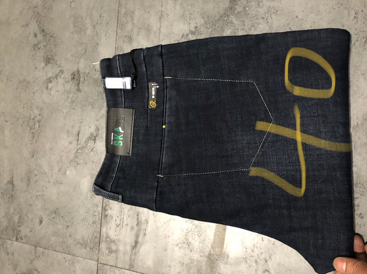 弹力全新加绒牛仔裤40(3尺1)秋冬款红蜻...