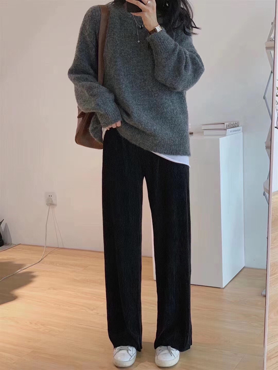 全新加厚阔腿裤