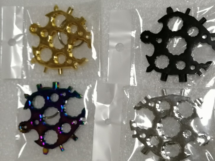龟形雪花扳手工具卡户外家用多功能20合1便...