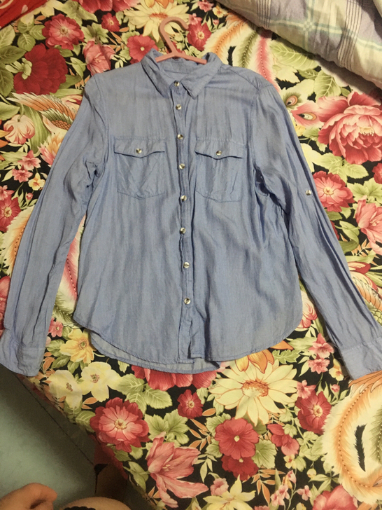 cotton on女士天丝浅蓝色衬衫M码