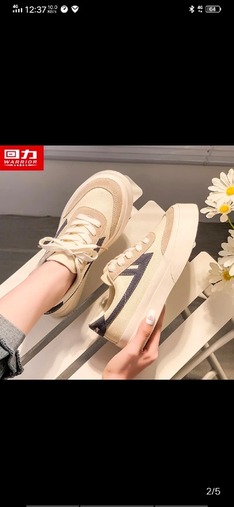 回力厚底帆布女鞋 应该是三十八偏小码 ...