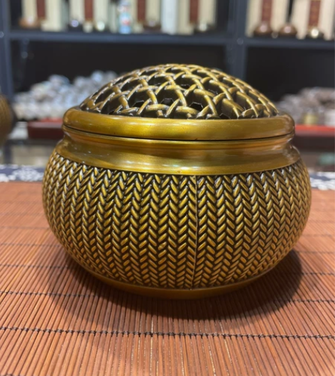 实体店铺不干了  年年有鱼鎏金大号如意编织...