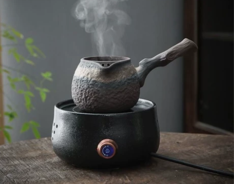 可电陶炉可明火的陶瓷侧把公道杯，可煮茶，可...