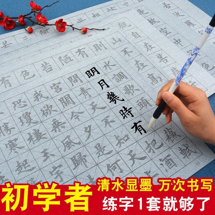 水写布毛笔新手初学者毛笔字毛笔书法入门成人...