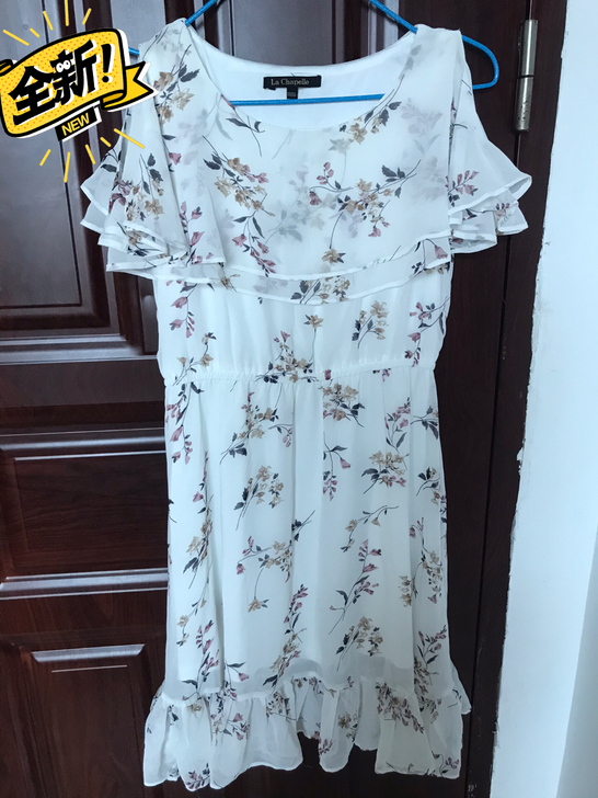 拉夏贝尔连衣裙碎花雪纺女装夏小清新印花裙子