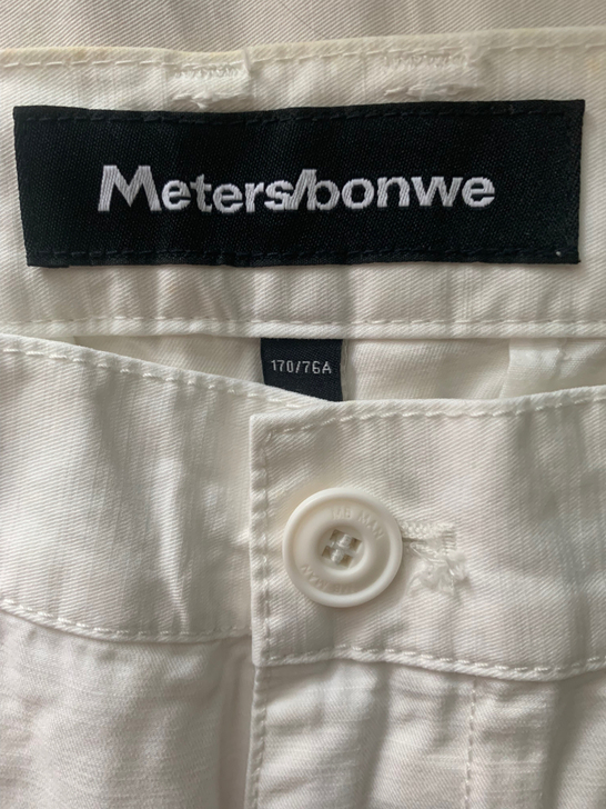 全新美特斯邦威女式白色直筒长裤