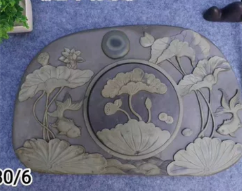 连年有余精品手工砚台