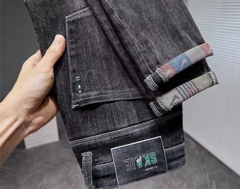 清仓捡漏~专柜撤回尾单~黑灰色牛仔裤男潮牌...