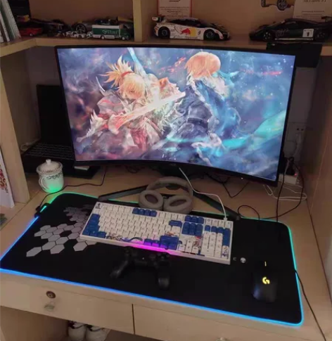 外星人织物鼠标垫RGB发光笔记本电脑游戏鼠...
