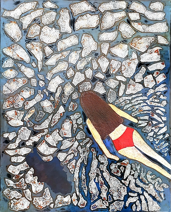 原创手工漆画漆工艺作品，耗时一个月，白色部...