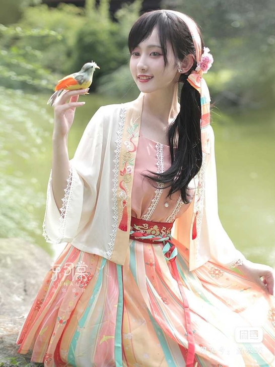 东月棠[小橙汁]宋制汉元素汉服女夏改良吊带...
