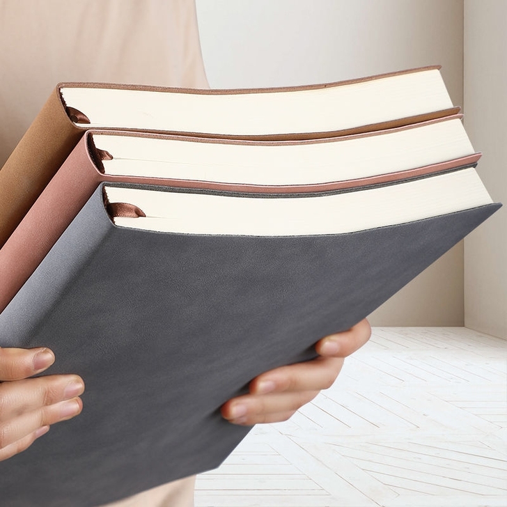 全新 羊巴皮软皮A5简约大学生空白笔记本加...