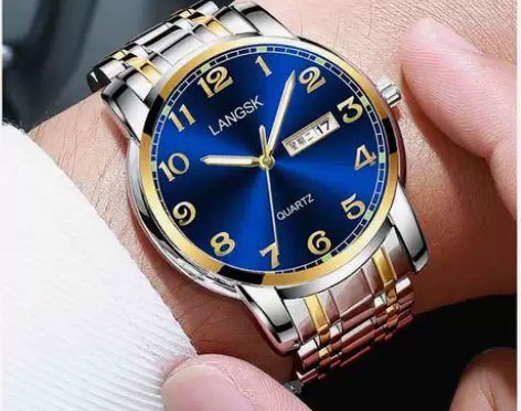 老人手表男女大数字爸爸妈妈时尚商务防水夜光...